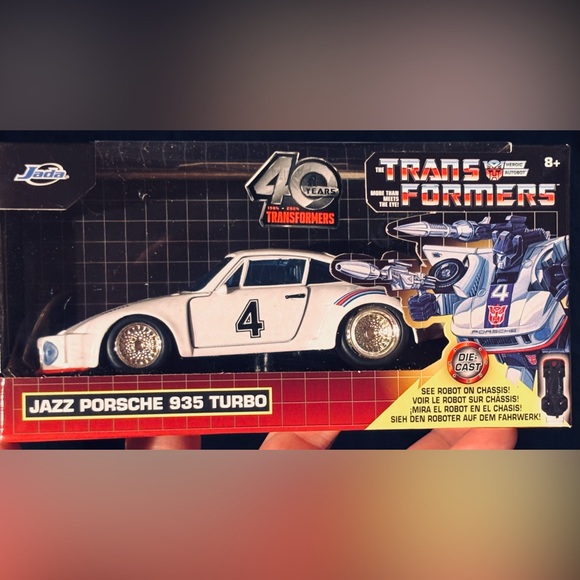 Jada Hollywood Rides 1:32 Transformers 40th Anniversary Jazz Porsche 935 Turbo - Picture 2 of 5